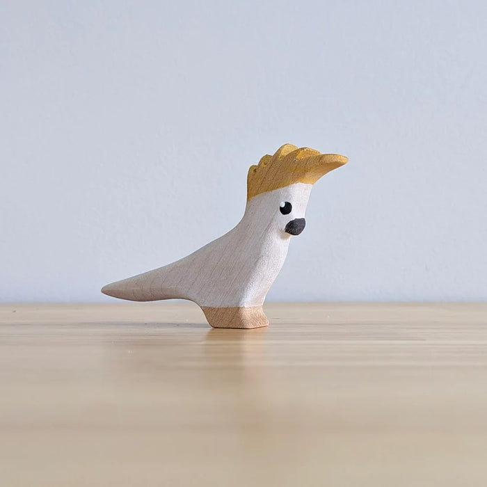 small wooden cockatoo toy