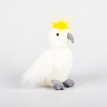 Sulphur-crested cockatoo plush toy
