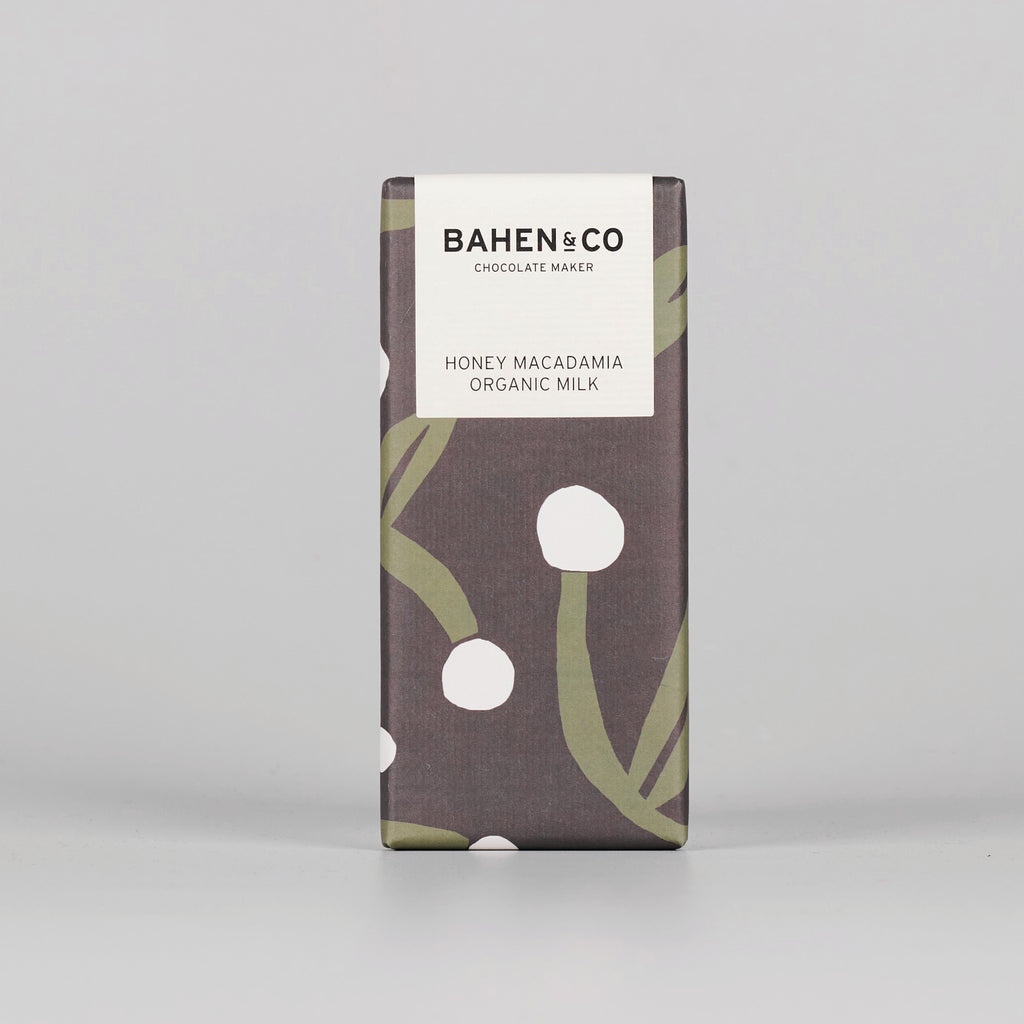 honey macadamia organic milk chocolate bar 75g