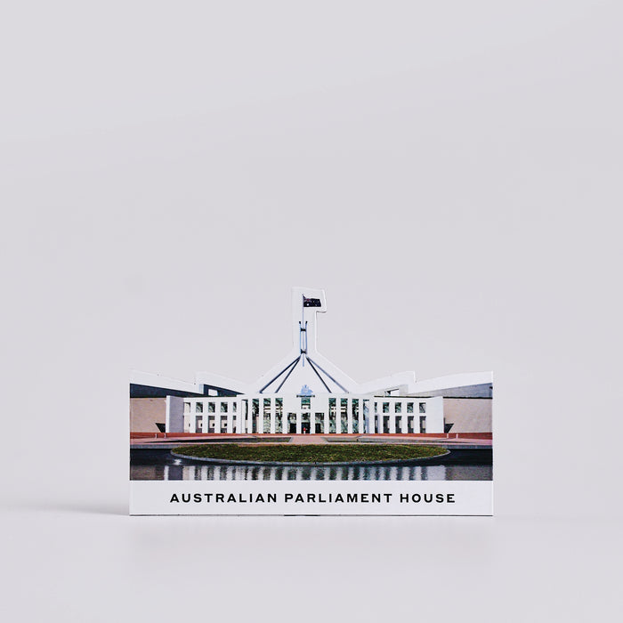 Magnet with a photo of Australian Parliament House.