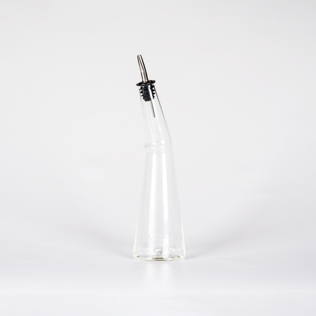 Clear Glass Olive Oil Bottle with Pouring Spout