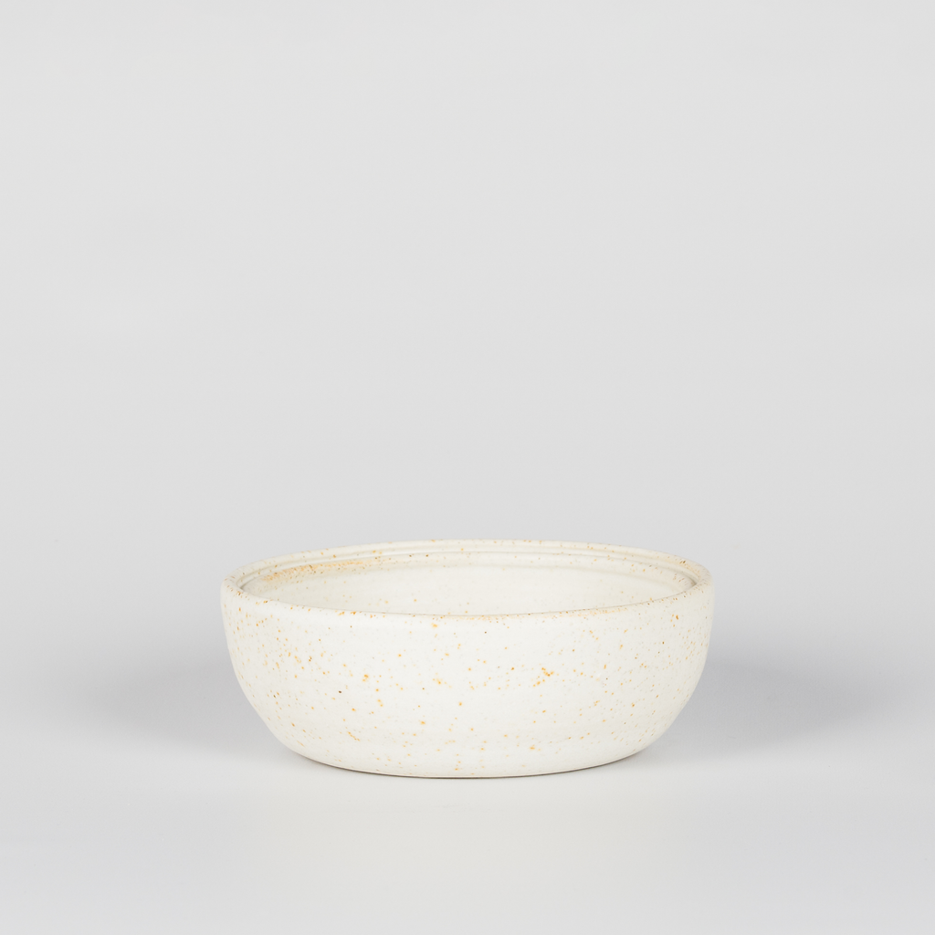 White Speckled Medium Ceramic Bowl 