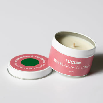 Watermelon and Eucalyptus tin candle 100ml