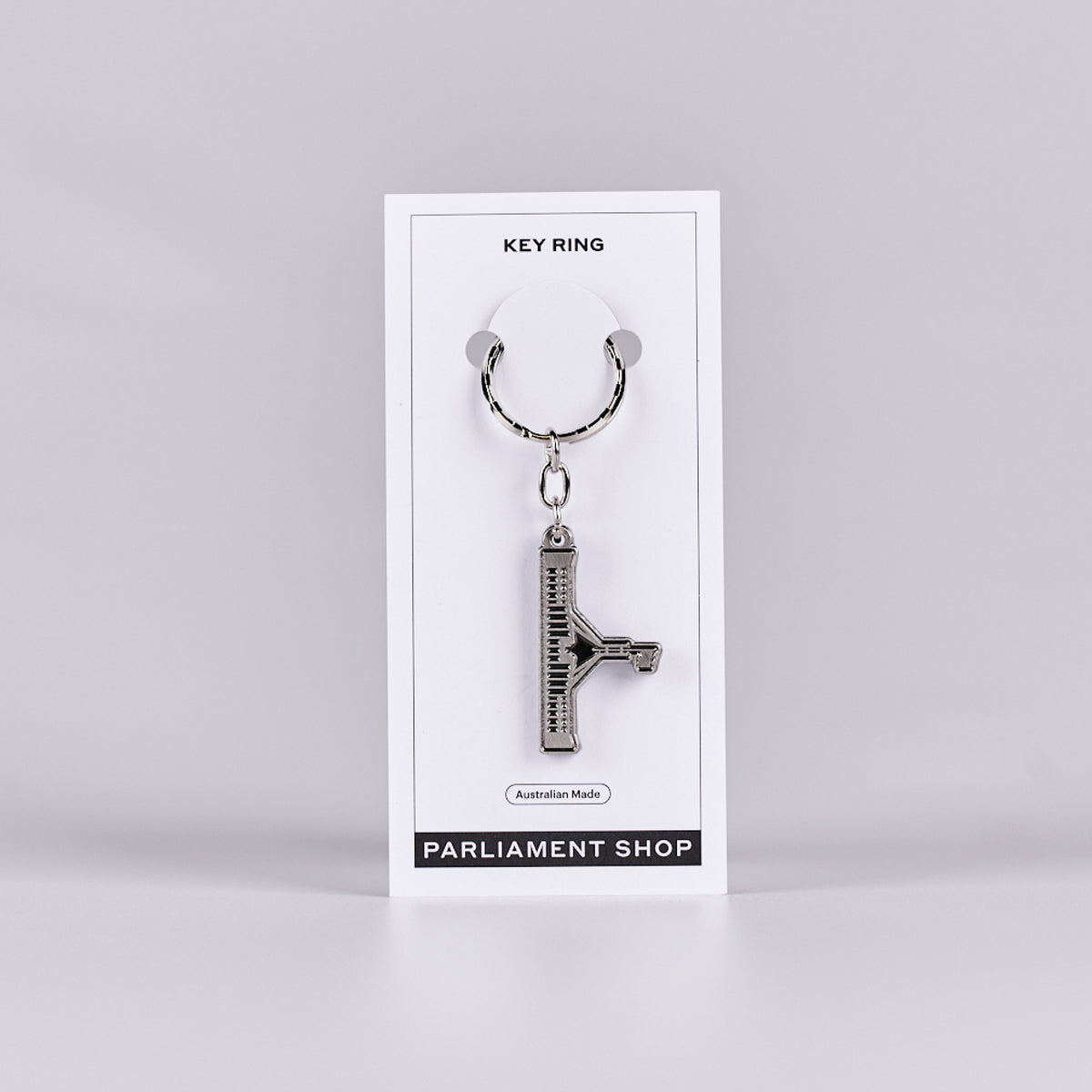 Classic Parliament Building Key Ring – Nickel – Parliament Shop