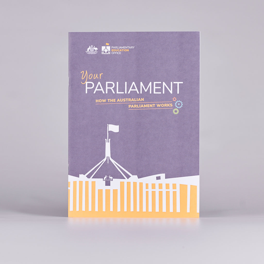 Front cover of a booklet titled 'Your Parliament'.