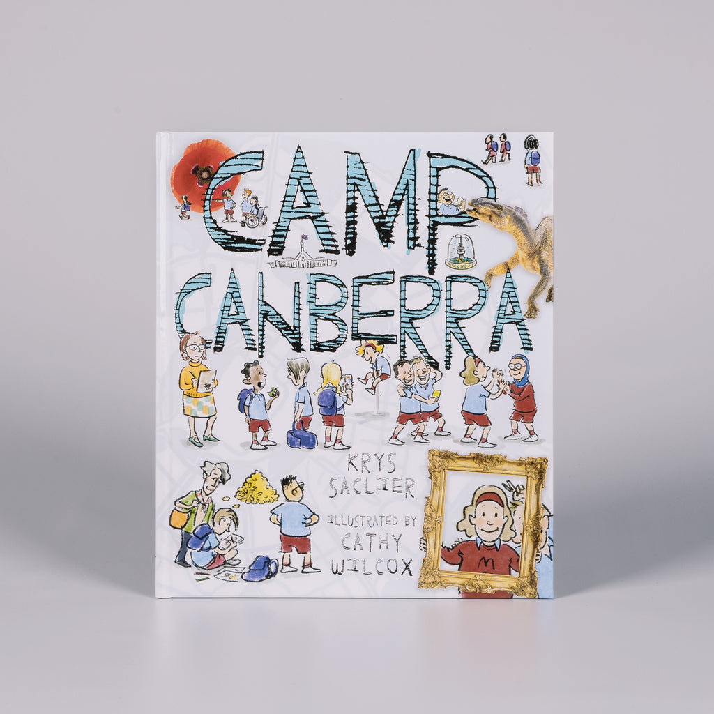 Front cover of a children's book called 'Camp Canberra'.
