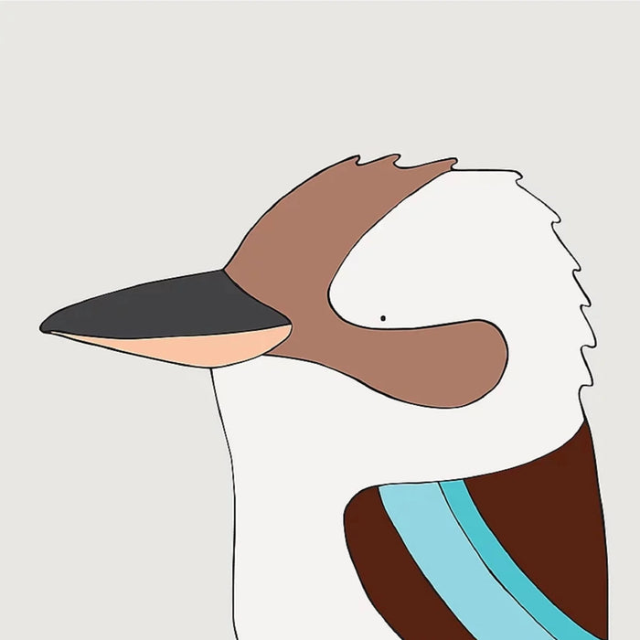 artwork of kookaburra with white background 